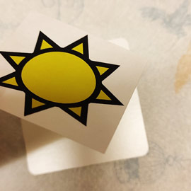 Tesseris jeu de cartes soleil jaune famille